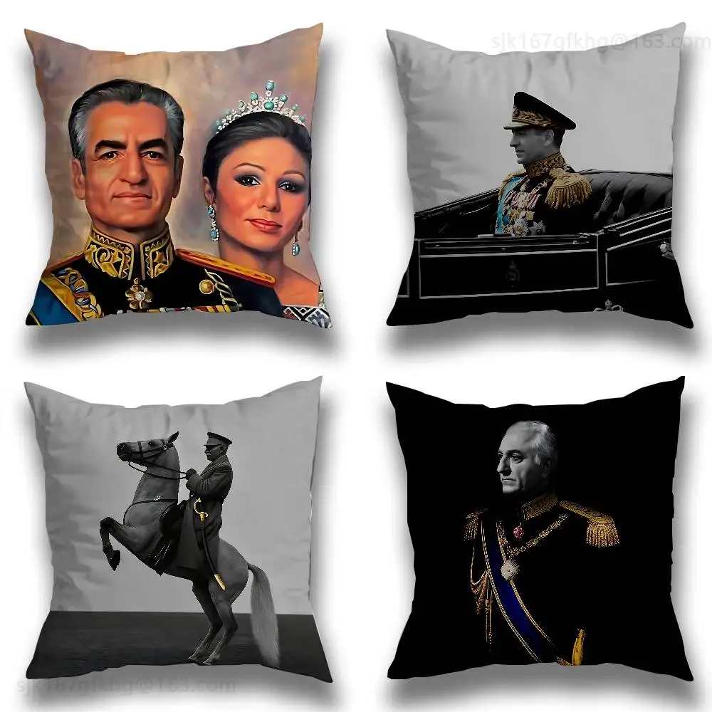 

King Mohammad Reza Shah Pahlavi Iran pillowcase casual style decoration, suitable for home decoration (excluding pillow core)