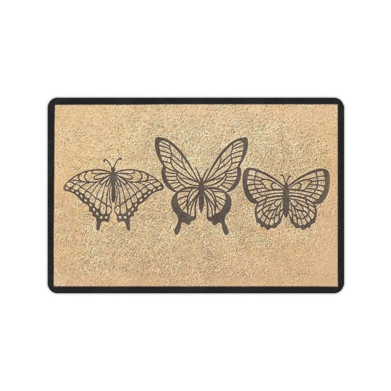 

Beautiful Butterfly Doormat Rubber New Home Welcome Mat Rug Front Door Foot Mat for Housewarming Realtor Present Mat