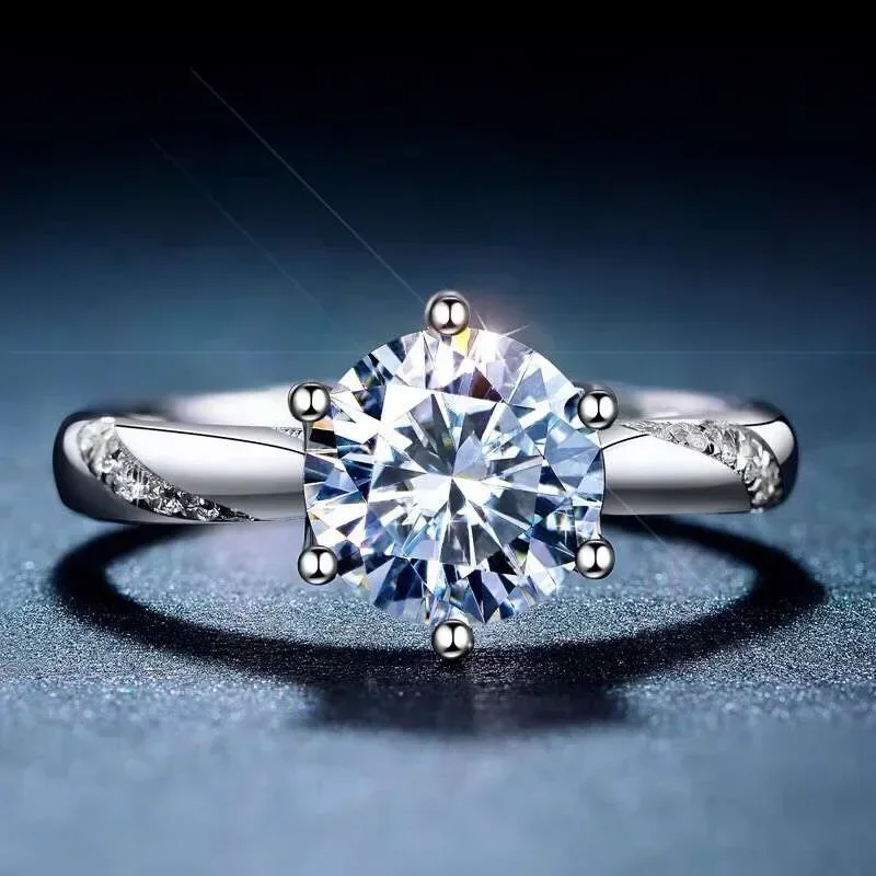 925 Silver Moissanite Ring for Women D Color Carats Super Hot Selling Comparable To Diamonds Exquisite Craftsmanship