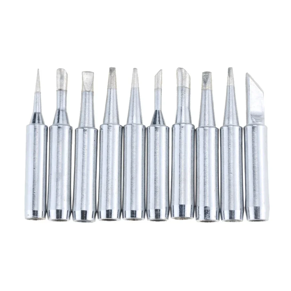 

10Pcs 900M-T Soldering Iron Tips Silver Soldering Rework Station Head Electric Soldering Irons Welding Irons