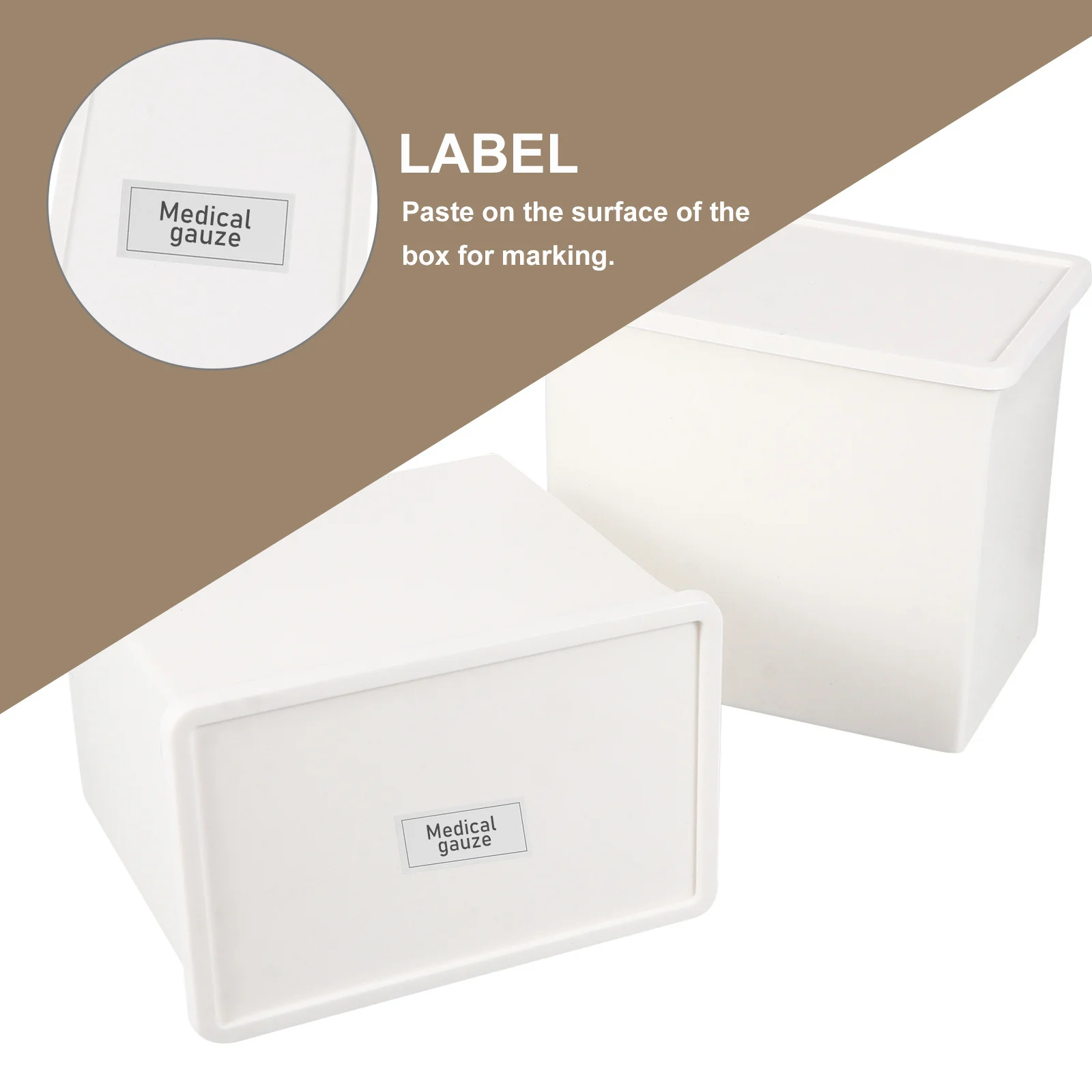 

2Pcs Plastic Storage Box Set Heavy Duty Home Organization Container for Desktop Bedroom Sofa Side