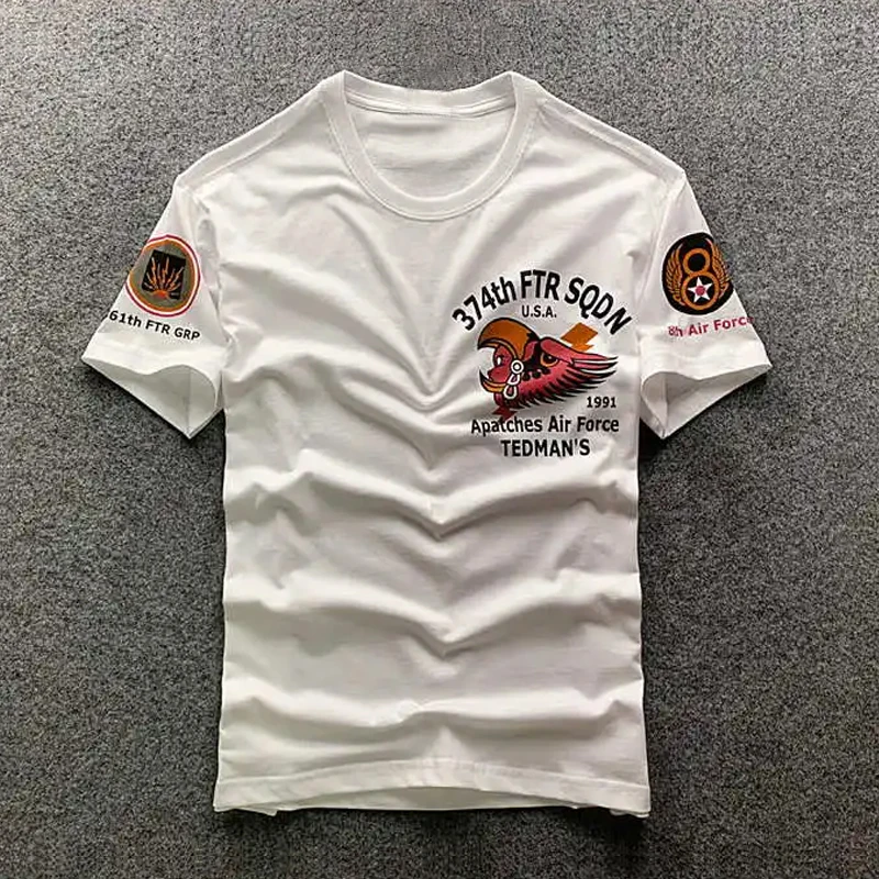 T Shirt Man Cartoon Devil Airplane Pilot Flying Print Funny vintage Logo Summer Style Casual Short sleeve Mens Clothing