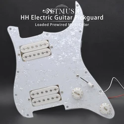 HH Electric Guitar Pickguard and Two Black Humbucker Loaded Prewired Scratchplate Assembly Multi Color