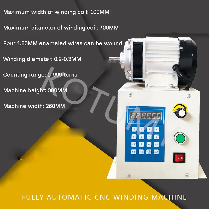 Fully Automatic CNC Winding Machine,Enameled Wire Winding Mold Machine, Electric Programmable Automatic Counter,  High Torque Tr