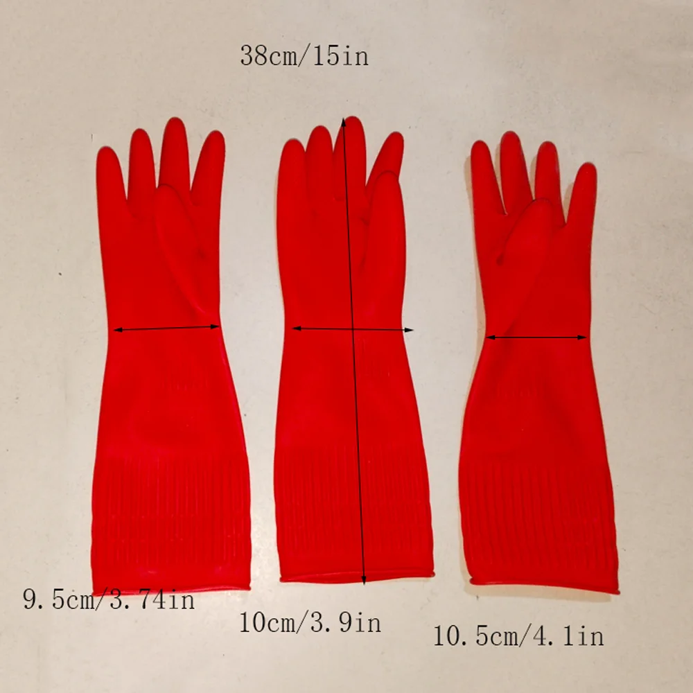 A pair of long rubber gloves with cow tendons, laundry, dishwashing, and cleaning gloves can protect your hands