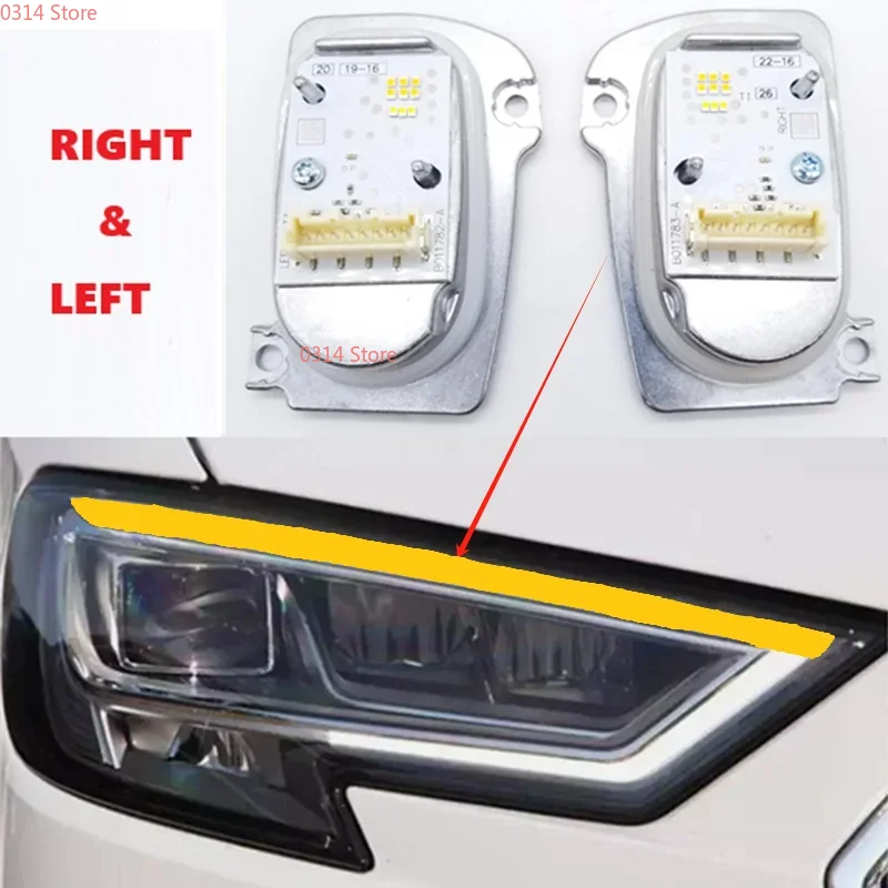 

For 2017-2019 Audi A3 S3 RS3 LED headlight angel eyes DRL daytime running light module 8V0998473A 8V0998474A B011782-A B011783-A