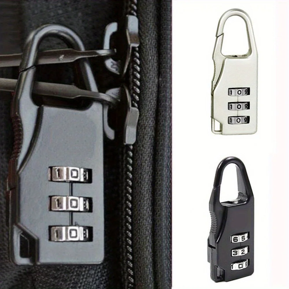 5Pcs/Lot Mini Travel Padlock Aluminum Alloy Luggage Locks Set with 3 Digit Resettable Combination Code for Suitcases and Bags - Image 2