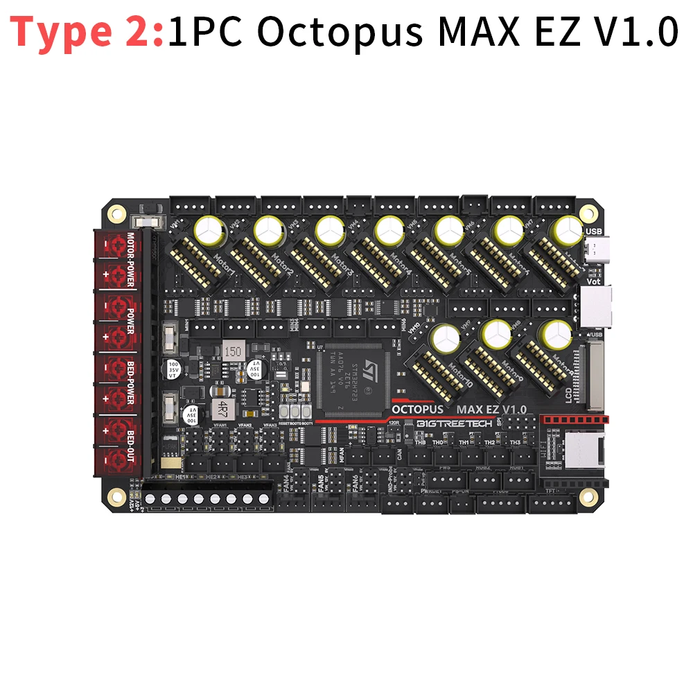 BIGTREETECH Octopus MAX EZ V1.0 BTT Moederbord Upgrade Octopus Pro 3D Printer Onderdelen TMC5160 TMC2209 Voor Voron 2.4 Kits CoreXY - afbeelding 1