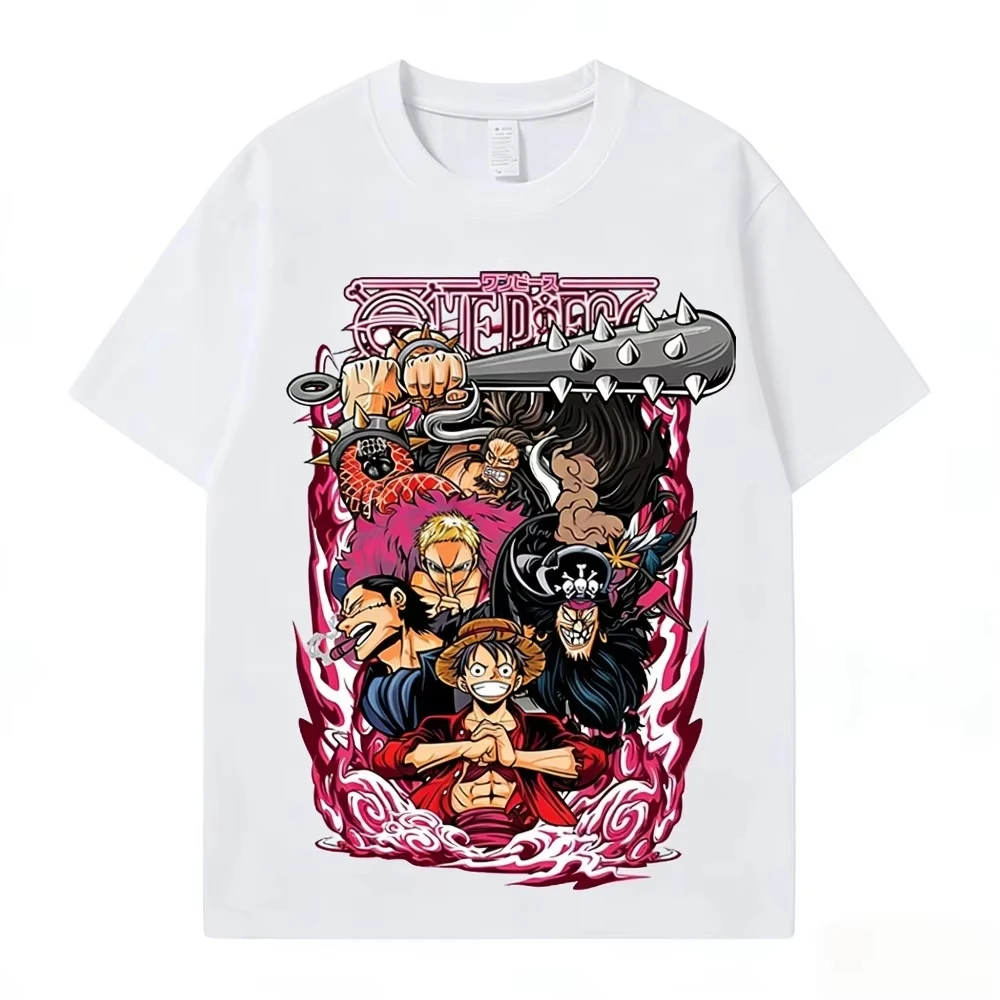 ONE PIECE White Beard Edward·Newgate Printed T-shirt Men's and Women's T-shirt Men's Top Sports T-shirt Men's T-shirt Harajuku
