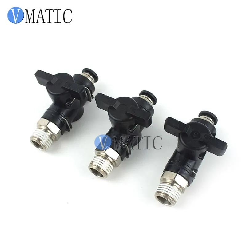 Free Shipping Plastic Manual Shut-off Valve with Male Thread & Quick Connect (1/4