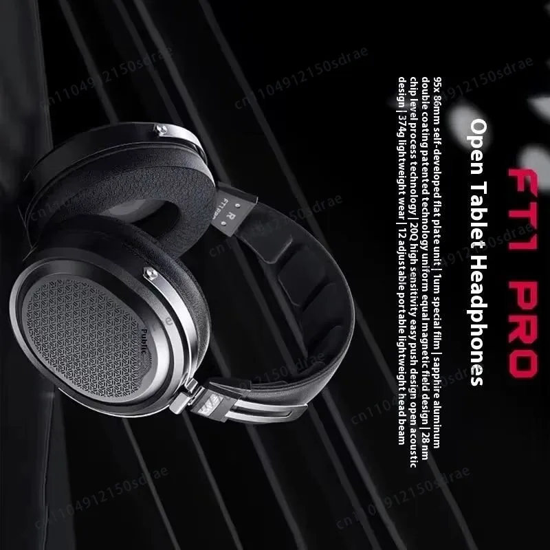 Open-Back Planar Driver Headphone Magnetic Wired Hi-Fi Headset Hi-Res Audio for Home Studio Recording
