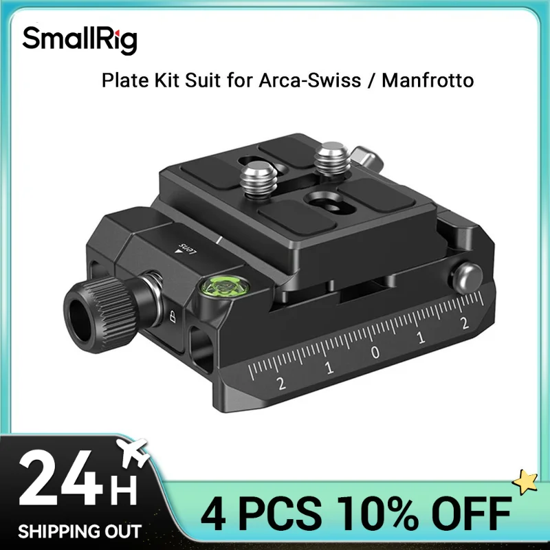 SmallRig Arca-Swiss / Manfrotto Compatible Mount Plate Kit for Handheld, Stabilizer and Tripod Streamline Scene Transitions 4234