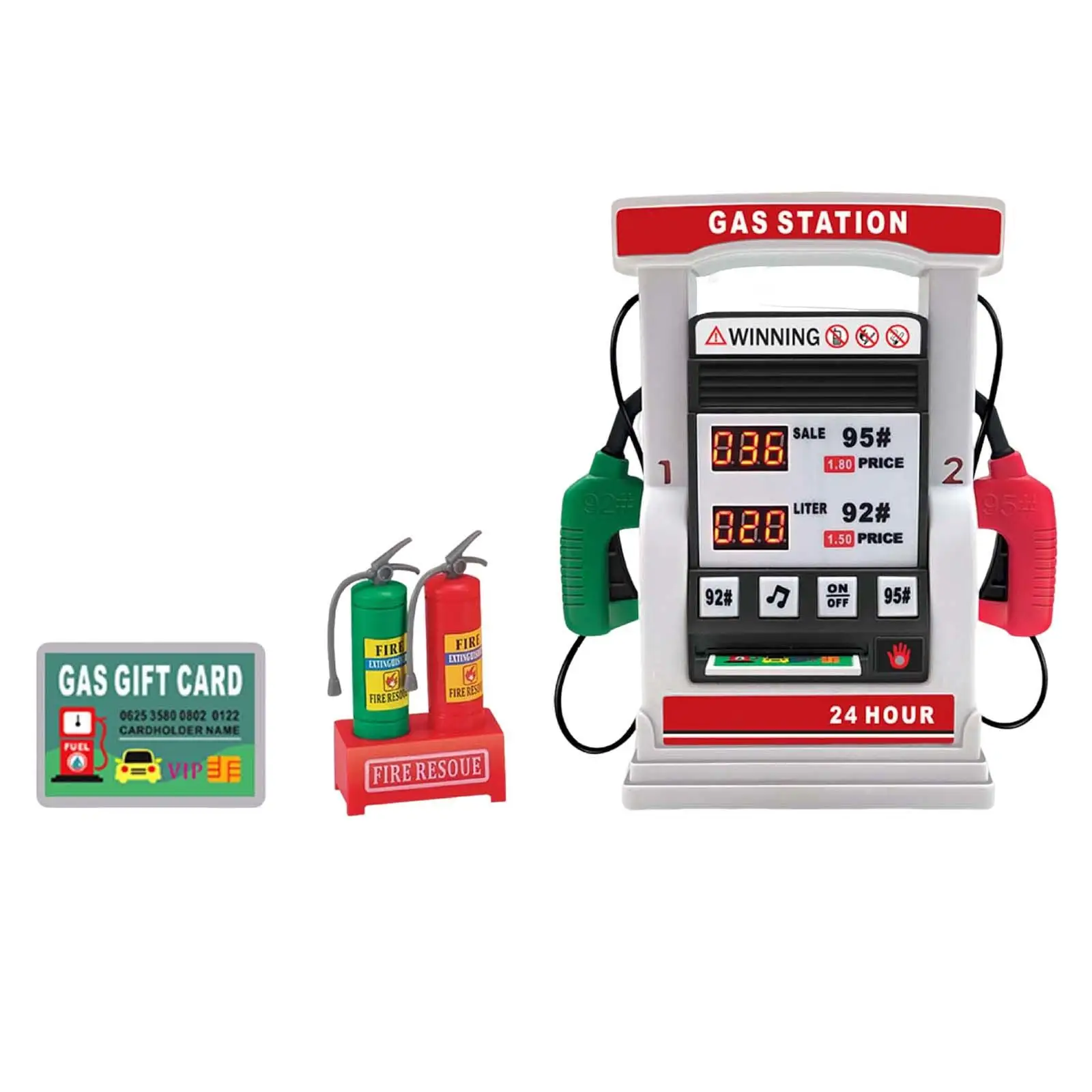 

Simulation Gas Station Playset Automatic Pretend Model Educational Service Role Play Accessories for Toddlers Children Gifts