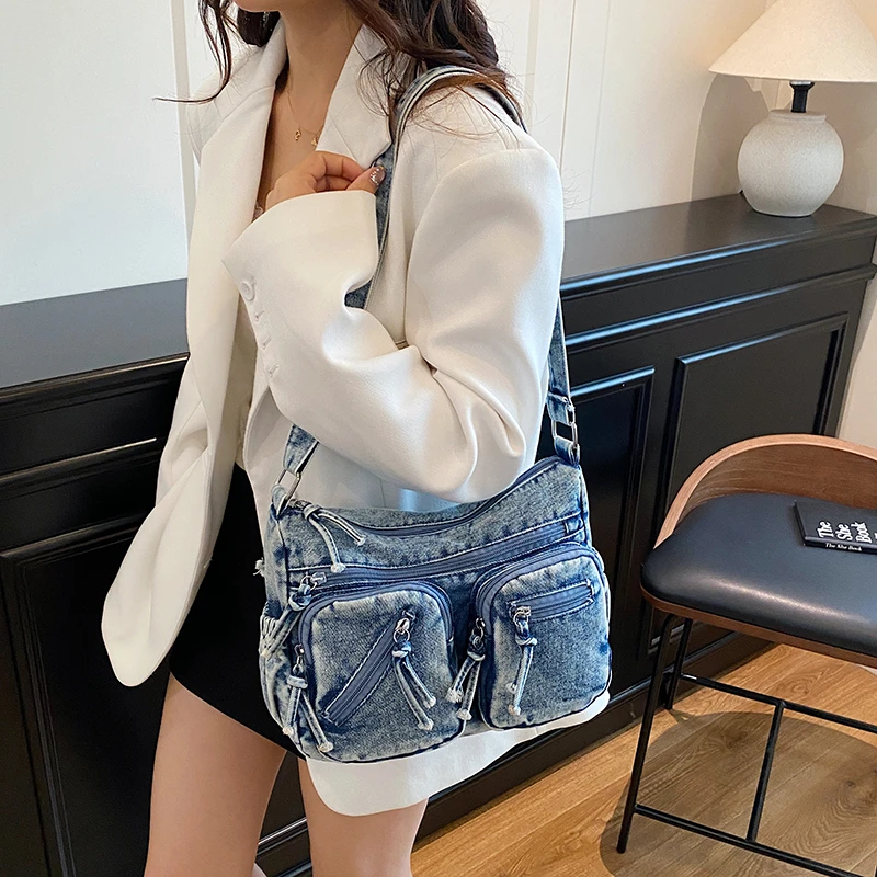 

Повседневная женская ретро джинсовая новая сумка через плечо сумка подмышки сумка женская сумки для женщин 가방 bolsos mujer