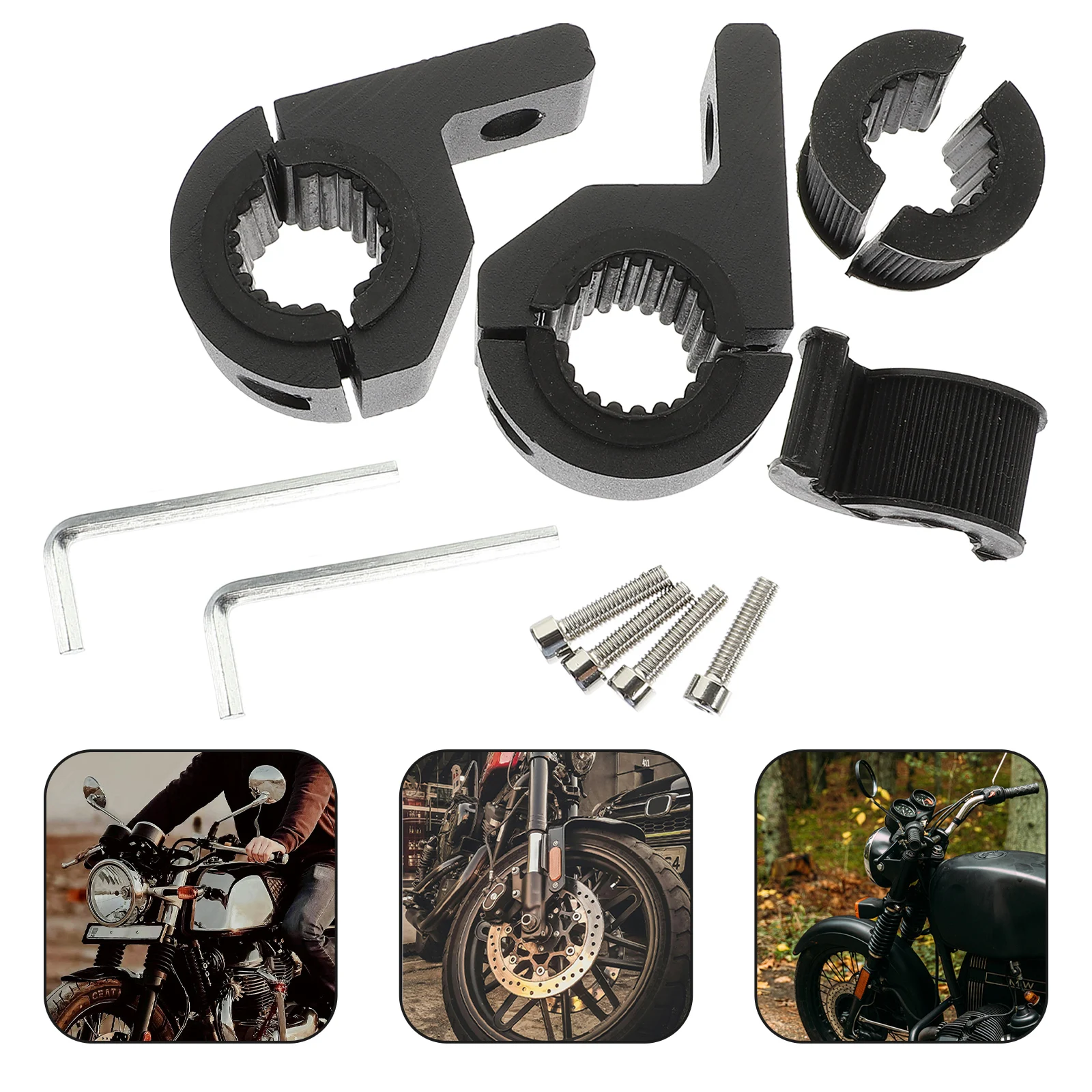

Motorcycle Handlebar Clamp Fog Lamp Holder Bracket 20-30mm Universal Corrosion Resistant Durable Light Fixing Clip Stable Turn