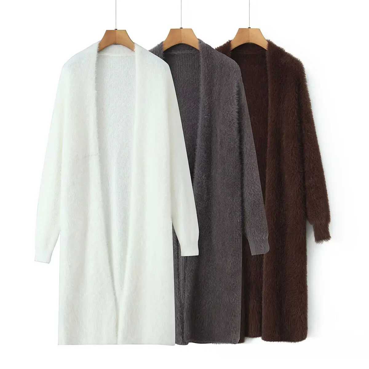 

Women Maxi Loose Soft Coat Autumn Winter Cardigans Knit Sweater Solid Color Long Knitted Jacket Cardigan Sweater