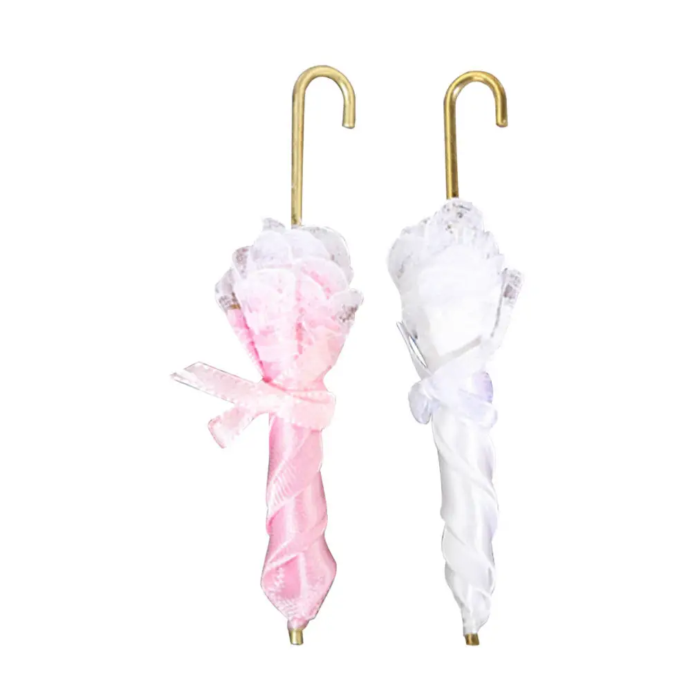 

2Pcs Tiny House Umbrella Ornament Miniature Decor for Dollhouse Fine Craftsmanship Small Size Convenient Storage Educational