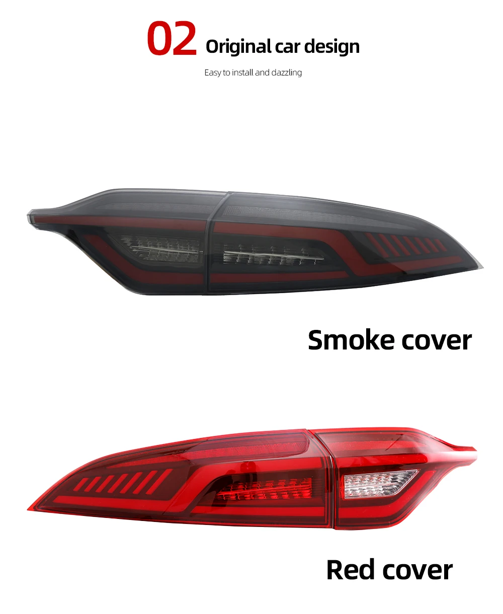 2pcs car bumper tail light Levin taillight corolla altis 2019~2021y LED car accessories Taillamp Levin rear light