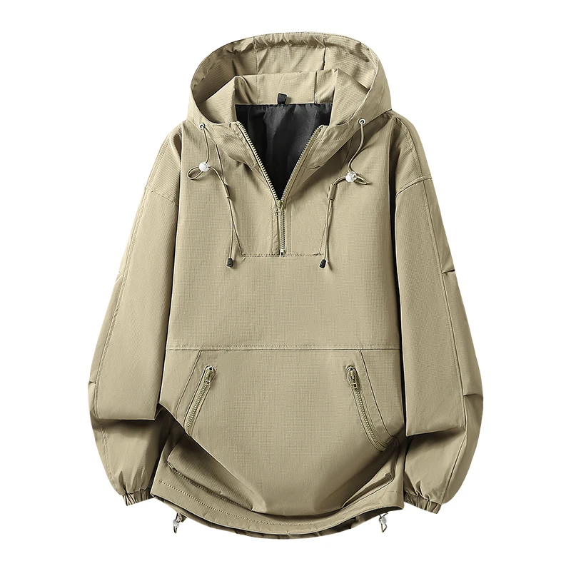 Outdoor spring and autumn jacket for both men and women half-zip, hiking and cycling, stormproof coat European size range