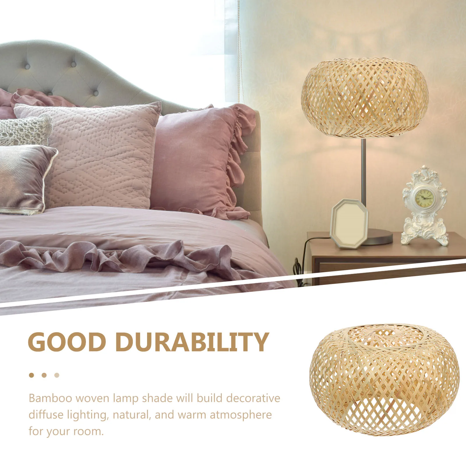 

1 шт. изысканный бамбуковый чехол для лампы простой стиль диффузный абажур для комнаты декоративный подвесной светильник аксессуар