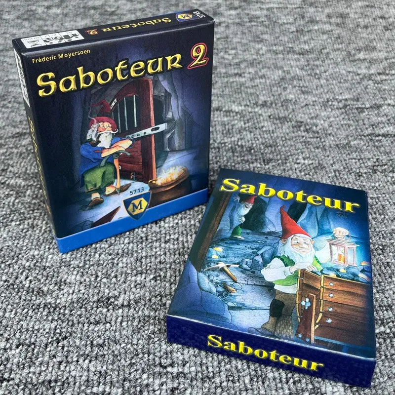 English Version Saboteur Dwarf Gold Mine Board Game Casual Party Tabletop Card Game Dwarf Miner Pit Game Play Cards