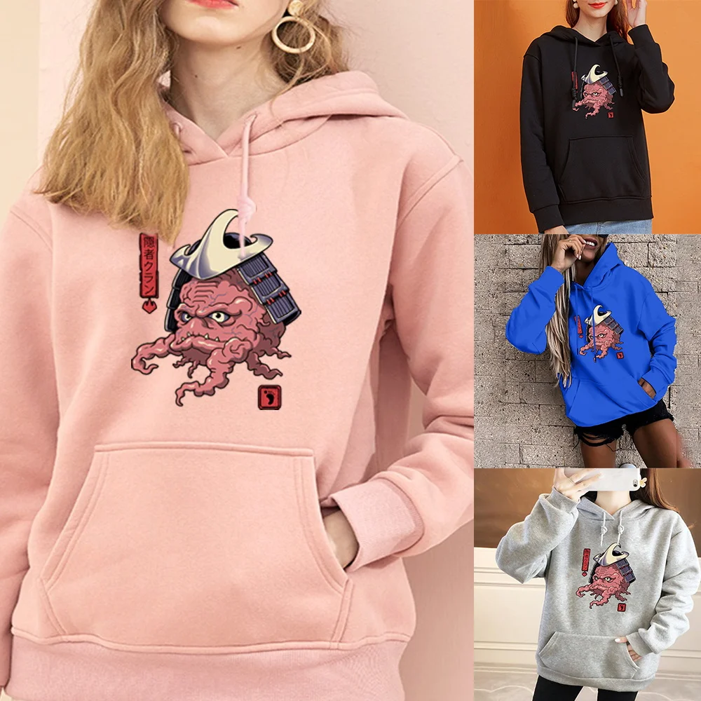 

2022 Streetwear Hoodies Women Sweatshirt Autumn Spring Long Sleeve Harajuku Cute Monster Print Female Casual Pulloverclothes Top