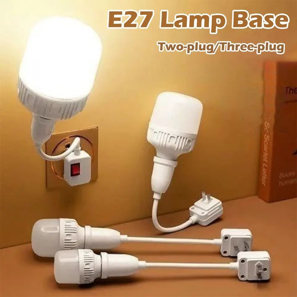 

New Flexible E27 Lamp Base Direct Plug-in Rotary Lamp Bulb Extension Holder Test Light Socket
