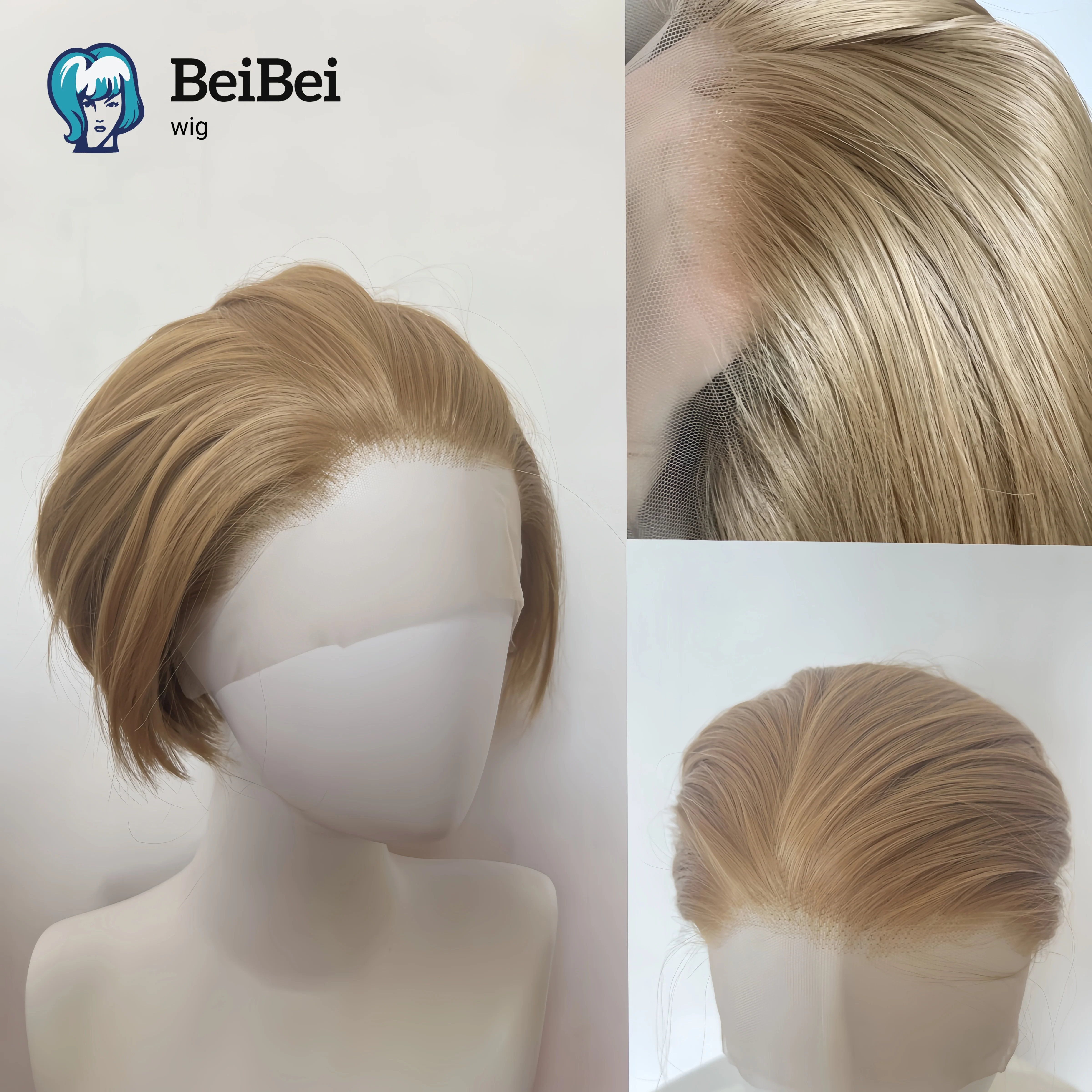 

Блондинка, короткие парики спереди, 6 дюймов, 13*4, высококачественные синтетические парики для мужчин, косплей, высокотемпературные волокна, плотность 150%