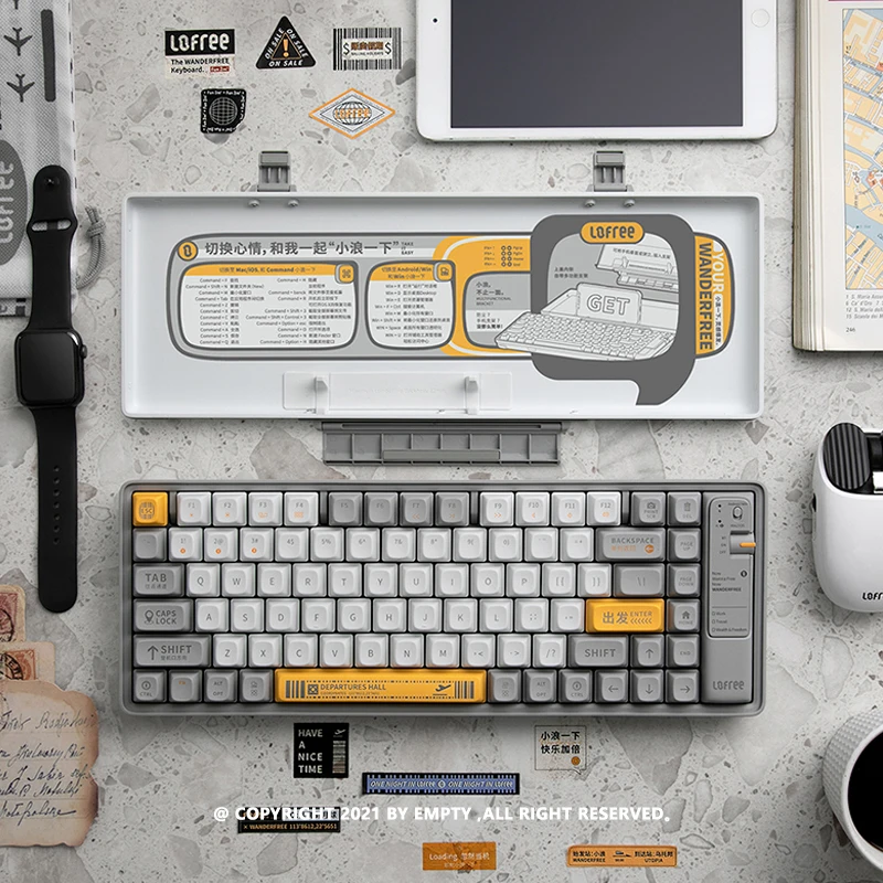 

Lofree Wonderfree Wireless Bluetooth Mechanical Keyboard Dual Mode Computer Tablet Office Game Competitive Portable Keyboard