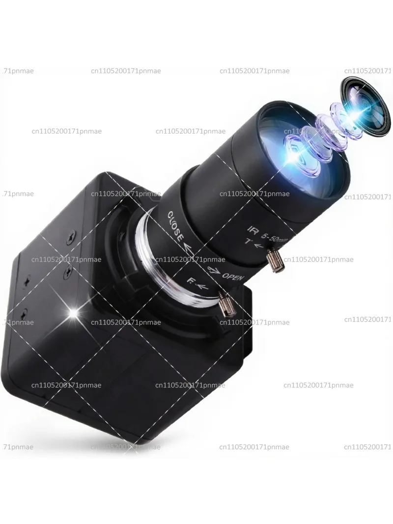 4K USB Webcam with Manual Zoom Lens IMX317 Sensor Industrial Machine Vision Camera for Computer Video Calling