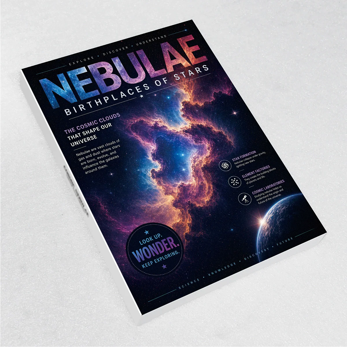 30PCS Universe Nebulae Astronomy Postcards Pack Deep‑Space Galaxy Cosmic Cloud Art Cards Decorative Card for Wall Decor