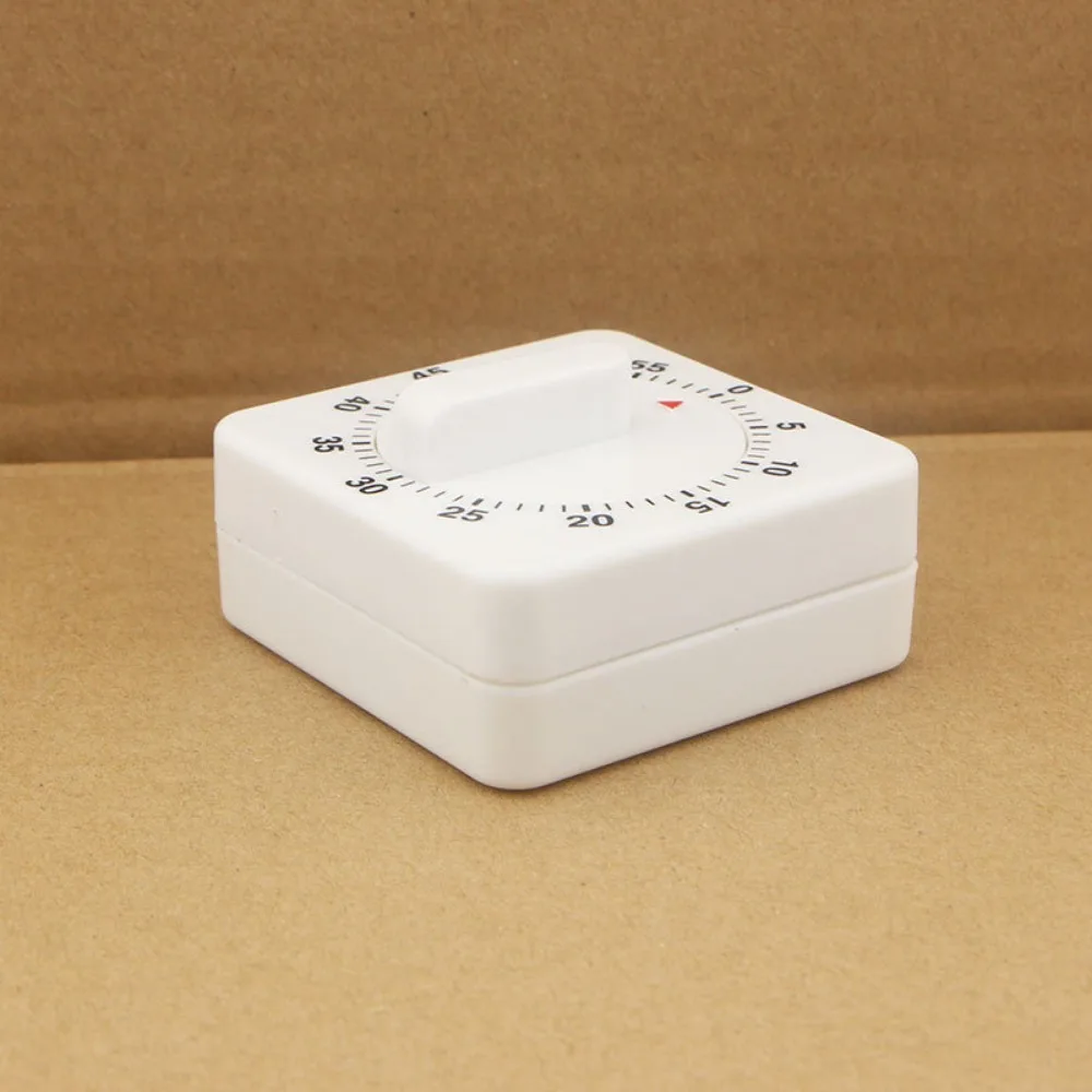 Kitchen Timer, Mechanical Rotary Timer, Student Problem-solving, Cute Kitchen Creative Square Alarm Clock, No Battery Required