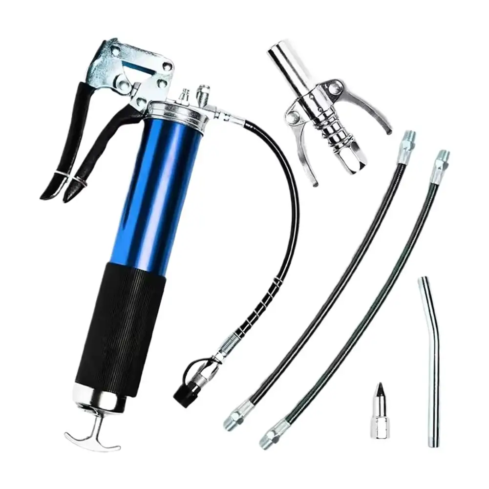 

Manual Pistol Grip Grease Gun Set High-pressure Pumping Coupler 400CC Greasing Injection Heavy Duty Maintenance Tool