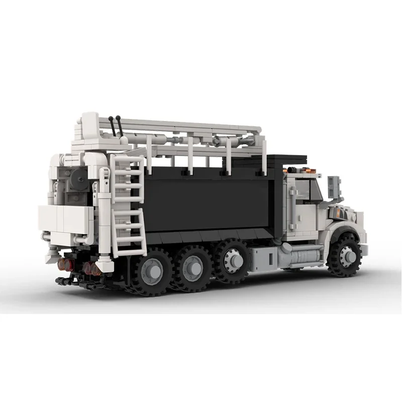 Stadt Service Auto Modell MOC Bausteine Holz Lade Lkw Modulare Technologie Geschenke Urlaub Montieren Kinder Spielzeug Anzug