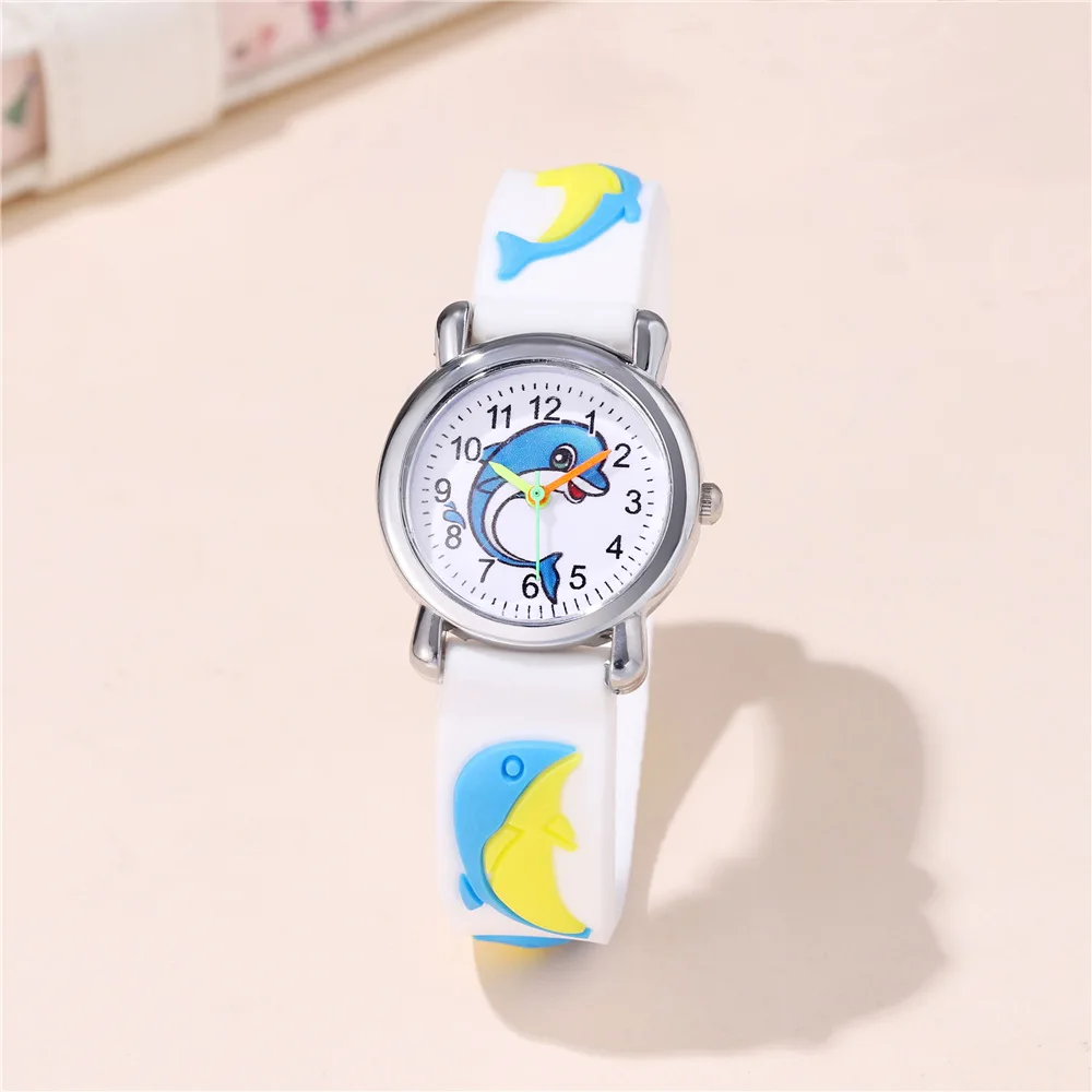 Cute Silicone Band Dolphin Style Quartz Children's Cartoon Watch