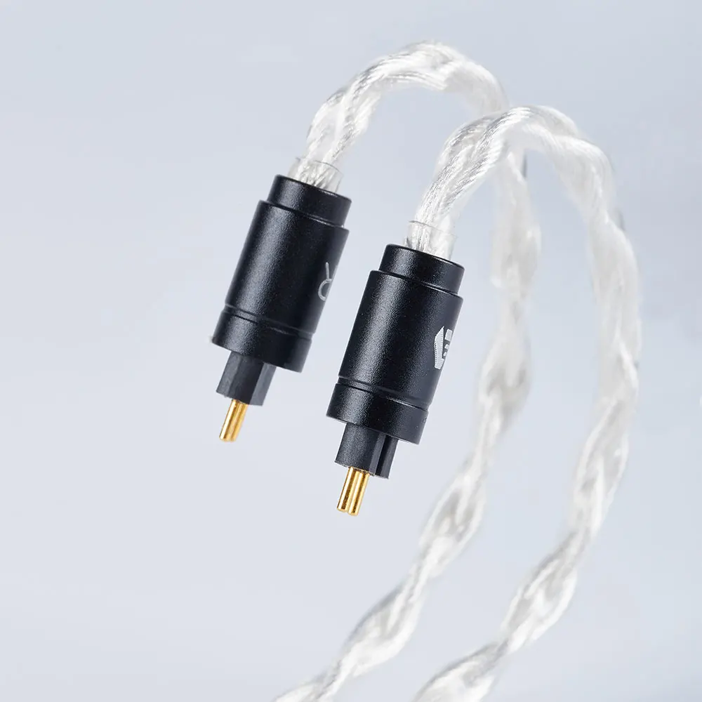 New ARISYN BAI XUE 4 Wires Headphone Upgrade Cable 24.5 AWG Earphone Silver-Plated Copper Wired Headset 2pin 4.4mm Plug Earbuds