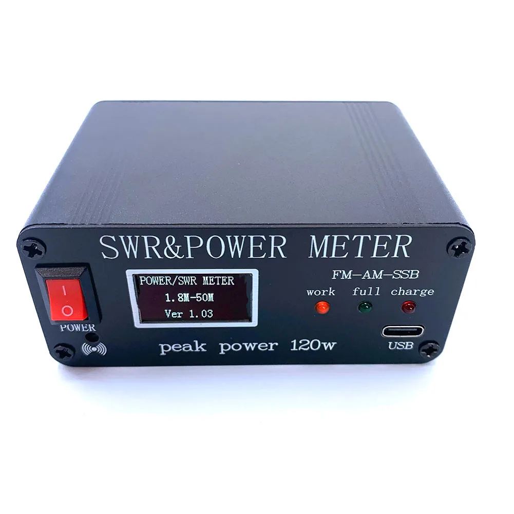 FM AM SSB 1.8MHz-50MHz SWR Power Watt Meter SWR & Power Meter Power 120W PWR SWR Meter