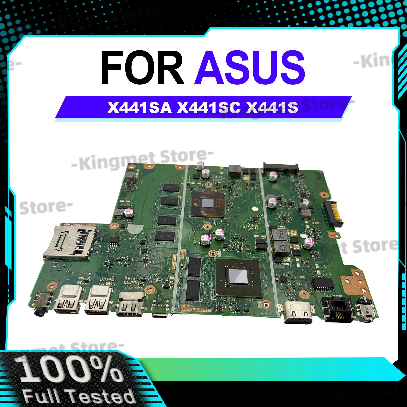 Placa base para ordenador portátil X441SC para ASUS VivoBook X441S X441SC F441S A441S, placa base para portátil con CPU Celeron, 100% probada, envío rápido