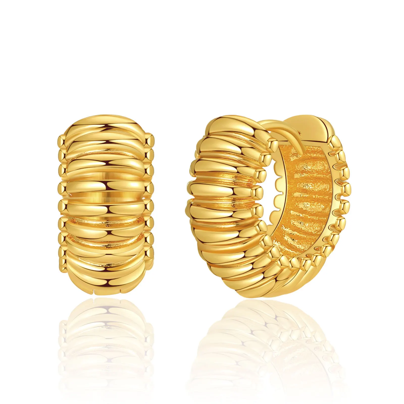 WKT-JFE94 Latest Design European And Retro Earring Thread Multi-Ring Metal Wind Texture Jewelry Finding