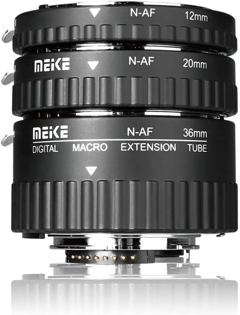 Meike Macro Extension Tube MK-N-AF1-A Auto Focus Solid Metal Bayonet for Nikon D600 D700 D800 D80 D90 D3X00 D5X00 Series