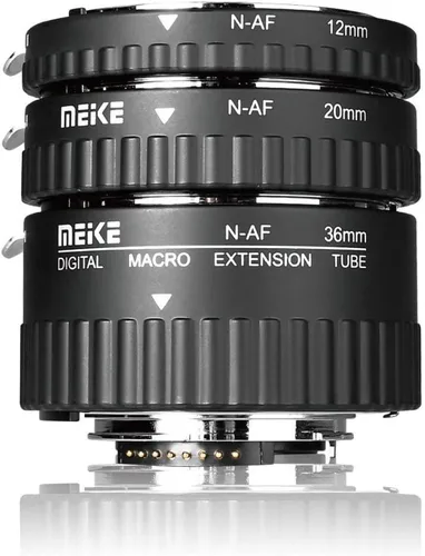 Imagen 2 del producto Meike MK-N-AF1-A tubo de extensión Macro enfoque automático bayoneta de Metal sólido para Nikon D600 D700 D800 D80 D90 D3X00 D5X00 Series