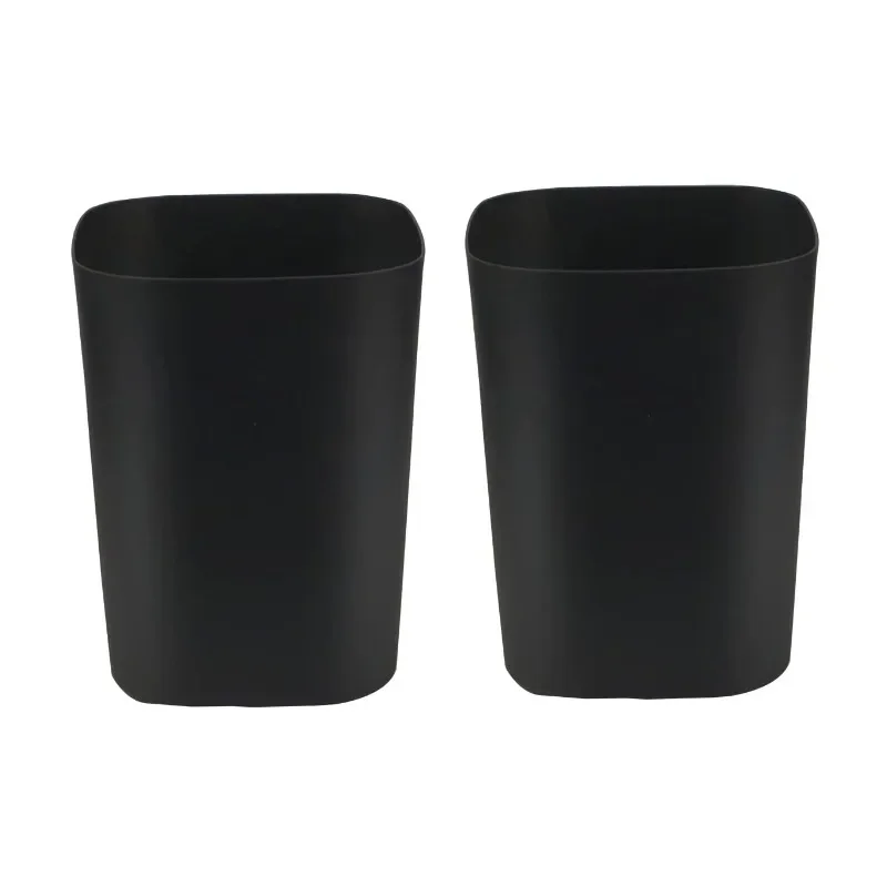 2 Gallon Small Trash Can Garbage Can Wastebasket for Bathroom Bedroom Kitchen Office (Black, 2 Pack)