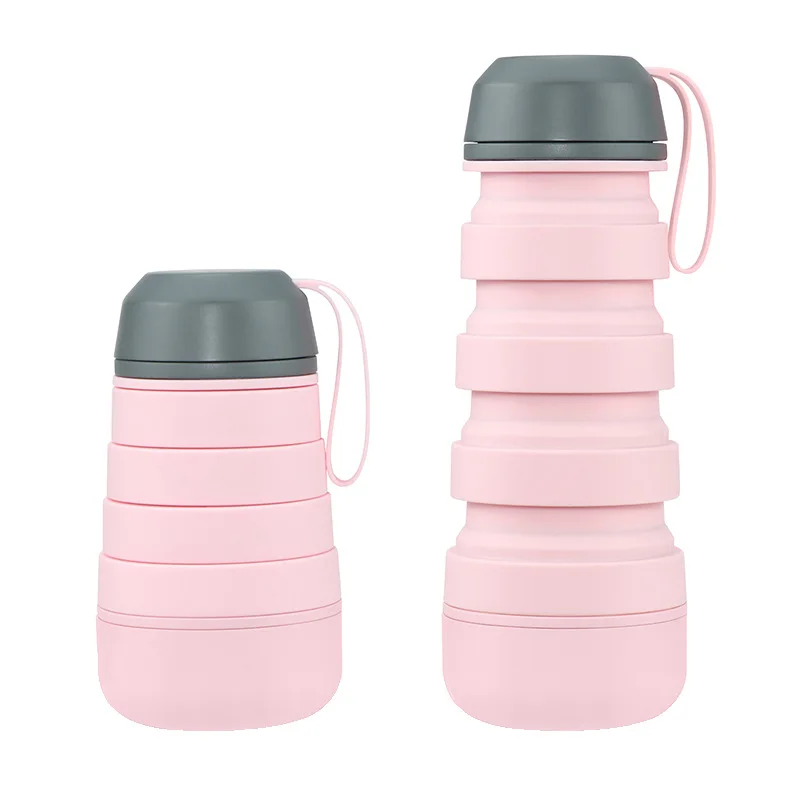 Detachable creative base, divided into compartments for travel, portable, multifunctional, sports, and retractable water bottle