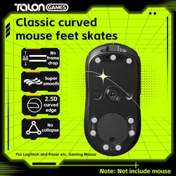 20PCS 6mm TALONGAMES Mouse Feet Compatible With Razer Logitech Glorious Steelseries Universal Dots Round Curved Edge Mouse Feet