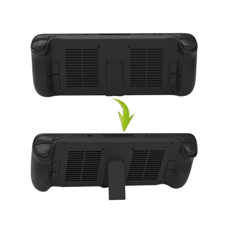 Game Console Protective Rear Cover Cooling Housing Anti-scratch Back Case for Steam Deck with Kickstand Screws & Screwdriver