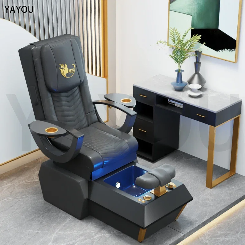 Luxury Black Massage Pedicure Chair Luxury Pedicure Spa For Nail Salon Beauty Furniture Back Massage Chair