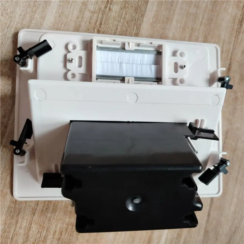 DTA4-4X Recessed Outlet Box In Wall Cable Management Kit 15A 125V Hide TV Power Cables & Low Voltage Wires Behind The Wall