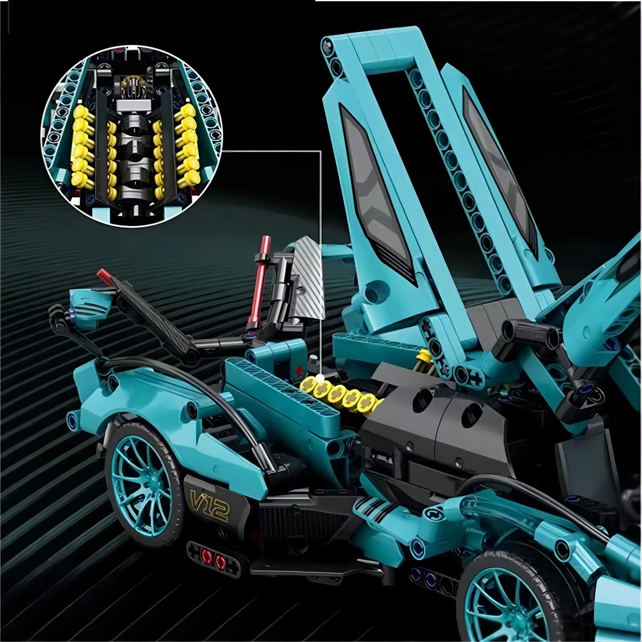 1148PCS tecnico Lamborghinied V12 Super Speed Racing Car Building Blocks modello di veicolo assemblare mattoni giocattoli per regalo per bambini adulti