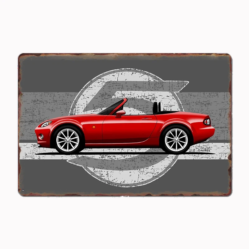 

Classic Japanese Roadster Sports Car Retro Classic Car Roadster Poster Metal Sign Automobile Club Tin Home Wall Decor Room Decor