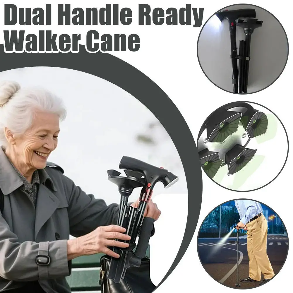 

Lightweight Collapsible Telescopic Folding Cane Elder Cane Walking Trusty Sticks Elder Crutches For Mothers The Elder Fathers ﻿
